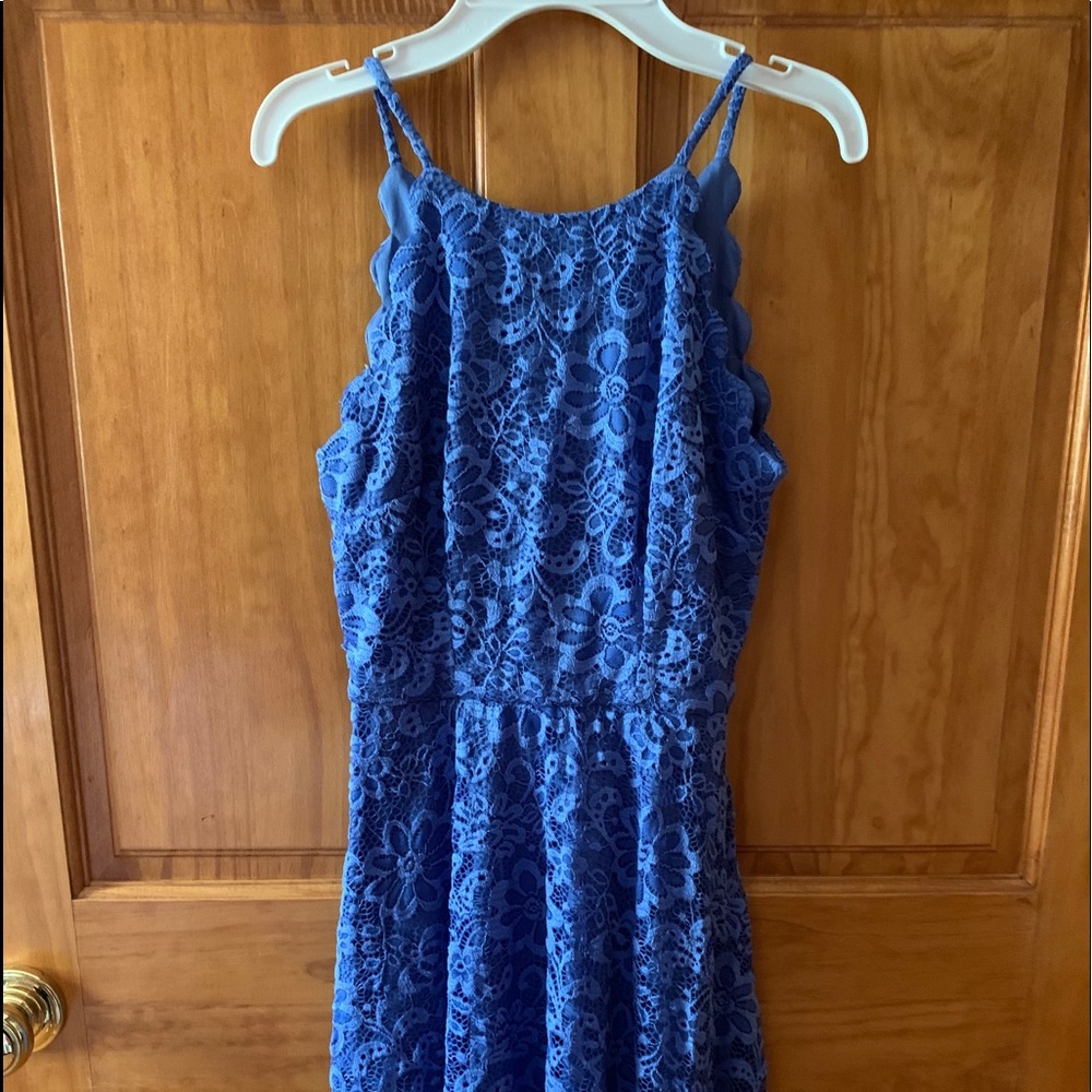 BCX blue lace dress